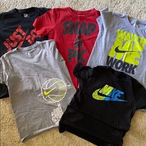 Boys (set) Nike shirts.  Mediums